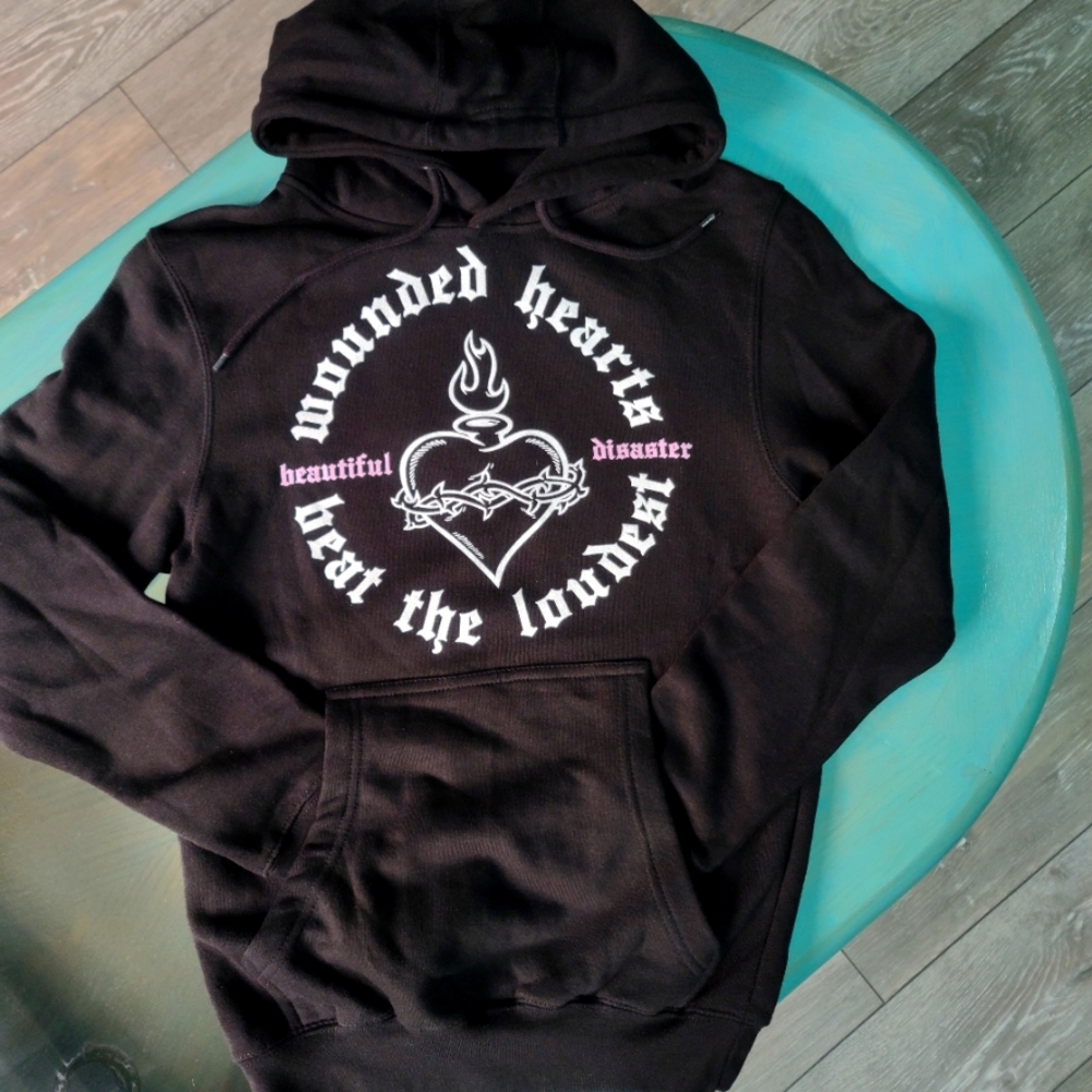 Beautiful Disaster black hoodie small